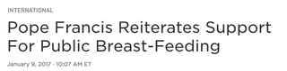 Illustration for article titled For the 5th Time, Yes, Pope Francis Is Serious About Breastfeeding in the Sistine Chapel